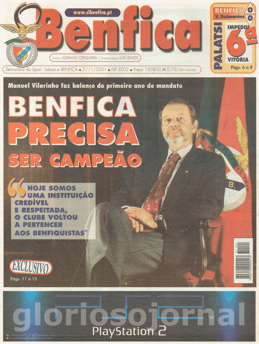 jornal o benfica 3002 2001-11-07